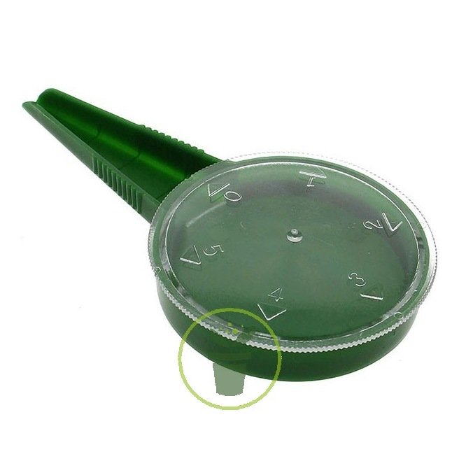 Semencier Semoir à Graines en Pastique Vert diamètre 6,5 cm 