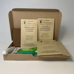 Graines de légumes pour potager en carré ou sur balcon - Kit de 8 variétés prêt à semer 