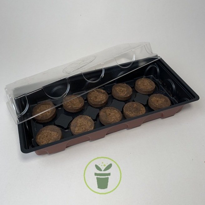 Mini serre + 10 pastilles coco Mini serre + 10 pastilles coco