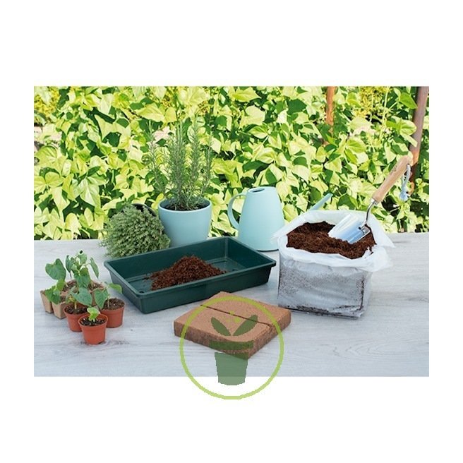 Terreau compressé pour semis et culture