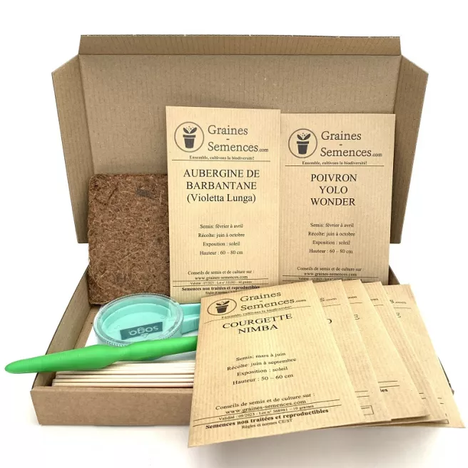 Légumes du soleil  - Kit de 7 variétés de légumes et d'aromates