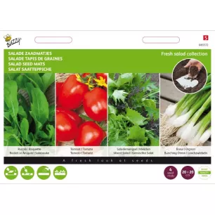 Légumes pour salades d’été - 4 tapis de graines présemés