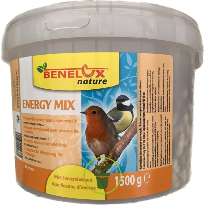 Mix premium graines et vers de farine pour oiseaux du jardin