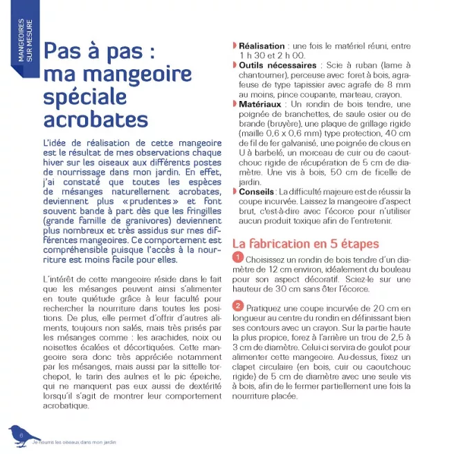 Je nourris les oiseaux en hiver