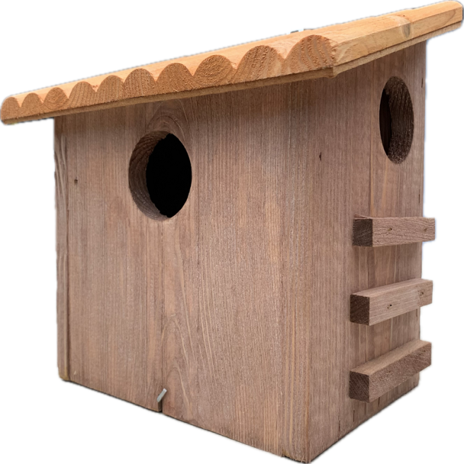 Maison pour écureuils en bois naturel