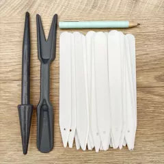 Kit 25 étiquettes-2 outils pour repiquage-1 crayon