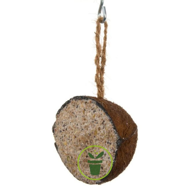 Demi noix de coco fourrée de graisses et de graines – 2 pièces