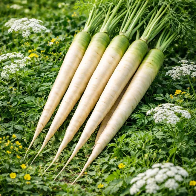 Carottes Blanche à Collet Vert