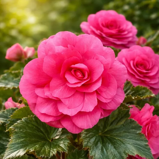 Bégonia tubéreux rose – 5 bulbes