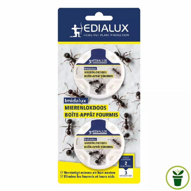 Boite appât fourmis Imidalux 2 pièces solution anti fourmis jardin maison efficace
