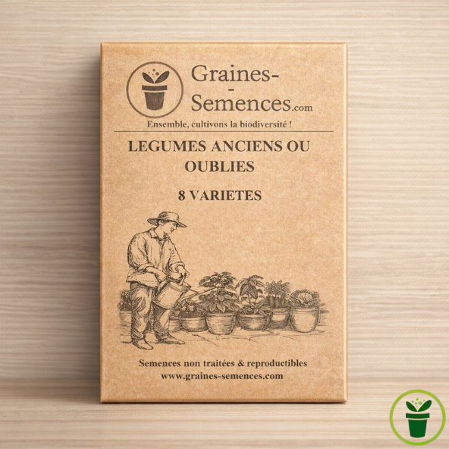 Pack de graines de légumes anciens ou oubliés – 8 variétés potagères à semer au jardin