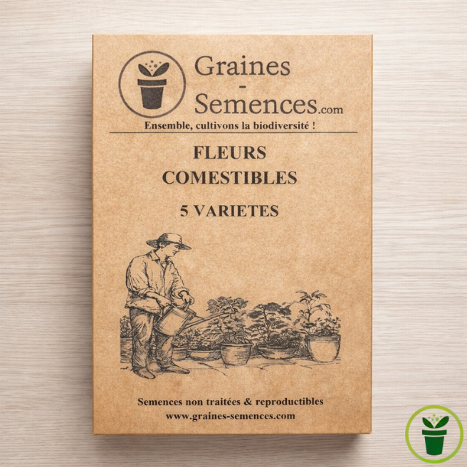 Fleurs comestibles – pack de 5 variétés