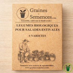Graines de légumes BIO pour salades estivales  – pack de 6 variétés