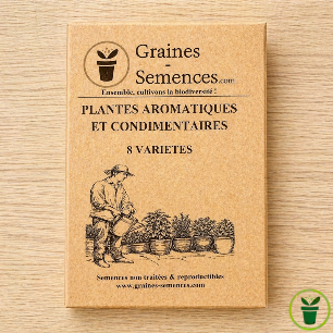 Plantes aromatiques et condimentaires – Pack de 8 variétés
