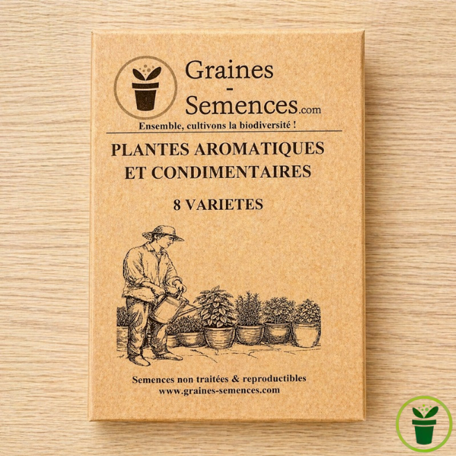 Plantes aromatiques et condimentaires – Pack de 8 variétés
