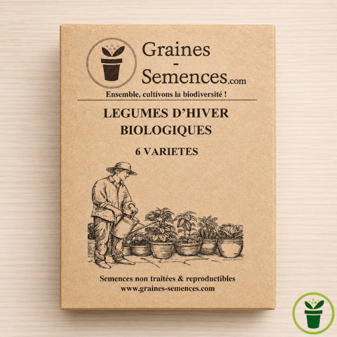 Graines de légumes d’hiver BIO  – pack de 6 variétés