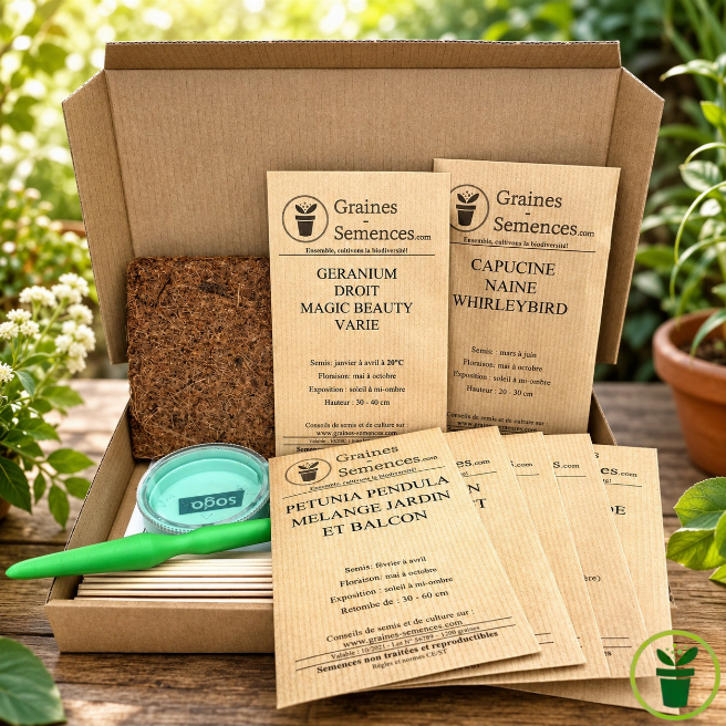 Fleurs pour jardinières et pots – pack de 7 variétés