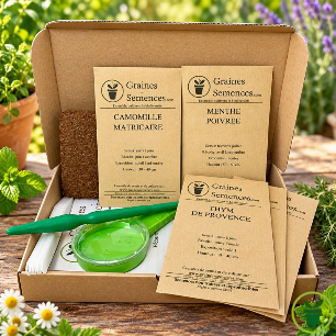 Plantes pour tisanes - kit de 5 variétés prêt à semer