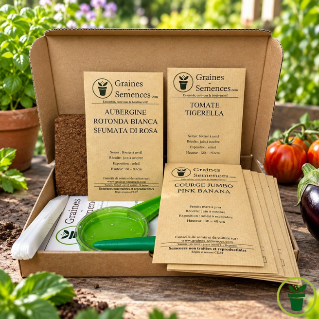 Légumes originaux - Kit de 9 variétés goûteuses et colorées prêt à semer 