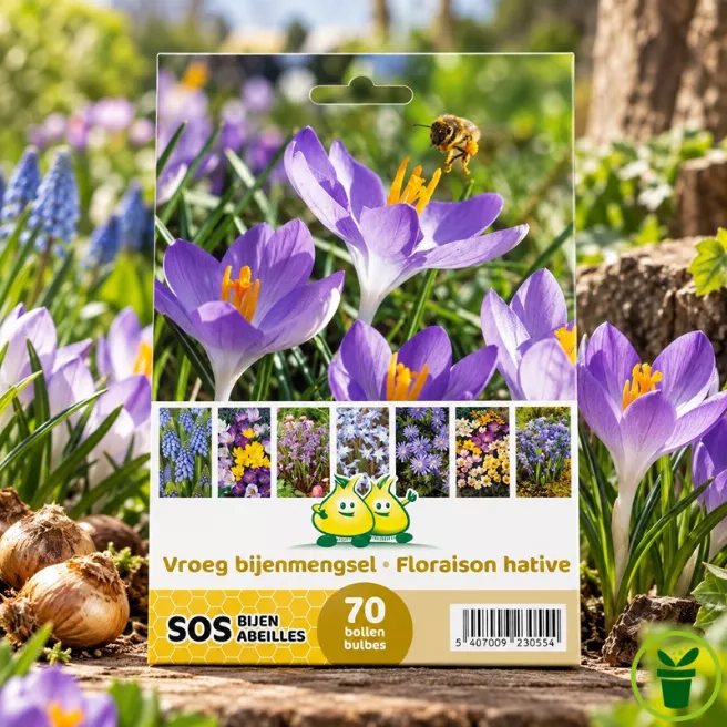 Mélange de bulbes SOS Abeilles à floraison hâtive – 70 bulbes