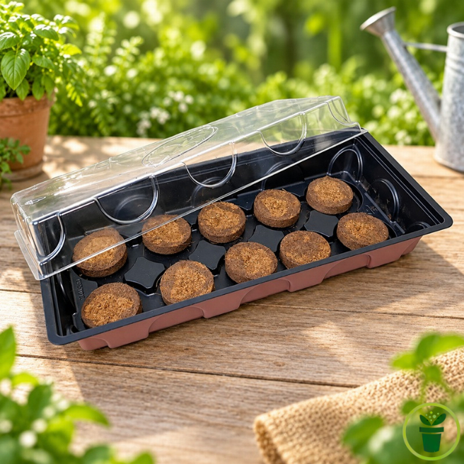 Mini serre + 10 pastilles coco