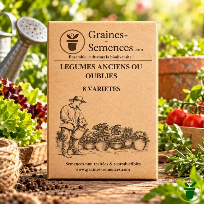 Pack de graines de légumes anciens ou oubliés – 8 variétés potagères à semer au jardin