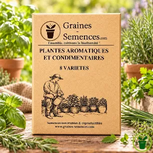Plantes aromatiques et condimentaires – Pack de 8 variétés
