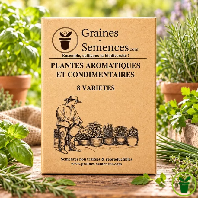 Plantes aromatiques et condimentaires – Pack de 8 variétés