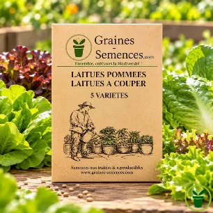Laitues pommées - Laitues à couper. Pack de 4 variétés