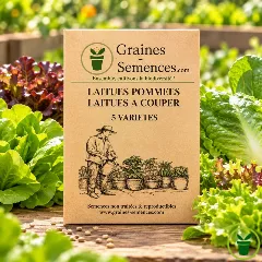 Laitues pommées - Laitues à couper. Pack de 5 variétés