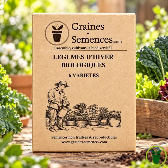 Graines de légumes d’hiver BIO  – pack de 6 variétés