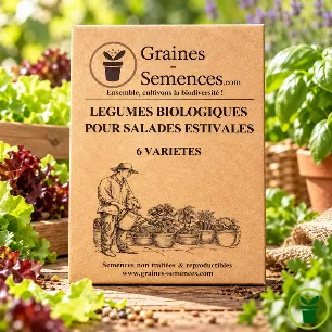 Graines de légumes BIO pour salades estivales  – pack de 6 variétés