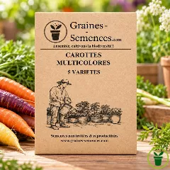 Carottes multicolores - pack de 5 variétés